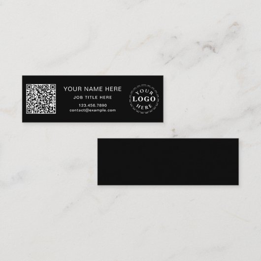 Sleek Beruflich Black Mini-Karte für das Netzwerk Telefonnummerkarte (Vorne/Hinten)