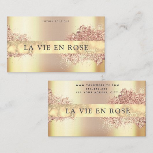 Sleek Beruflich Bronze-Bronze Visitenkarte (Vorne/Hinten)