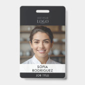 Sleek Beruflich Foto Corporate Identity Ausweis (Front)