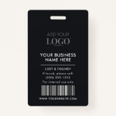 Sleek Beruflich Foto Corporate Identity Ausweis (Rückseite)