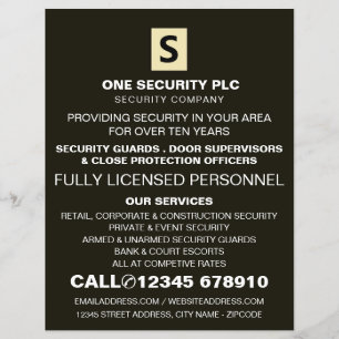 Sleek & Beruflich Security Personal Advert Flyer