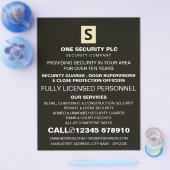 Sleek & Beruflich Security Personal Advert Flyer (Einzeln)