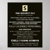 Sleek & Beruflich Security Personal Advert Poster (Vorne)