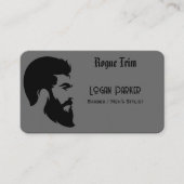 Sleek Black Barber Men's Stylist Minimalist Visitenkarte (Vorderseite)