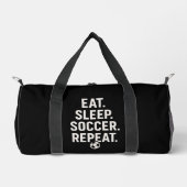 Sleek Black Bold Typografy Minimalistisch Soccer F Duffle Bag (Vorderseite)