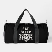 Sleek Black Bold Typografy Minimalistisch Soccer F Duffle Bag (Rückseite)