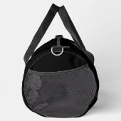 Sleek Black Bold Typografy Weekend Getaways Duffle Bag (Rechts)