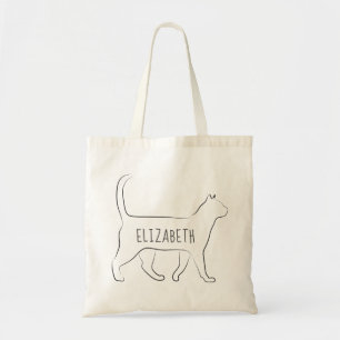 Sleek Black Cat Personalisiert mit Ihrer Tasche