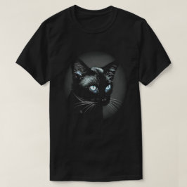 Sleek Black Cat T - Shirt
