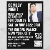 Sleek Black, Comedian, Comedy Club Werbung Flyer (Vorne)