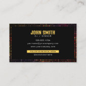 Sleek Black DJs Singer Nightclub Music Producer Visitenkarte (Rückseite)