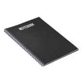 Sleek Black Elegance Spirale Notebook Notizblock (Rechte Seite)