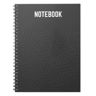 Sleek Black Elegance Spirale Notebook Notizblock