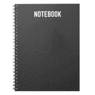 Sleek Black Elegance Spirale Notebook Notizblock