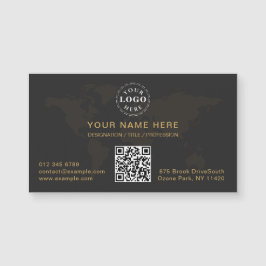 Sleek Black Gold Magnetkarte Personalisiert für U