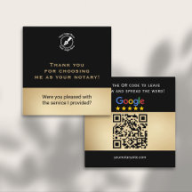 Sleek Black Google Review QR Code Notar Marketing
