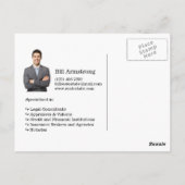 Sleek black Just Sold fett text real Anwesen Anzei Postkarte (Rückseite)