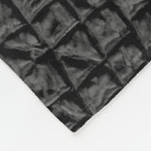 Sleek Black: Leather Texture Elegance Fleecedecke (Ecke)