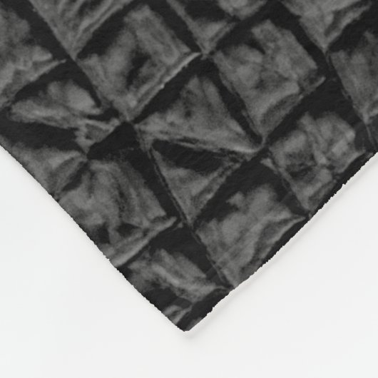 Sleek Black: Leather Texture Elegance Fleecedecke (Ecke)