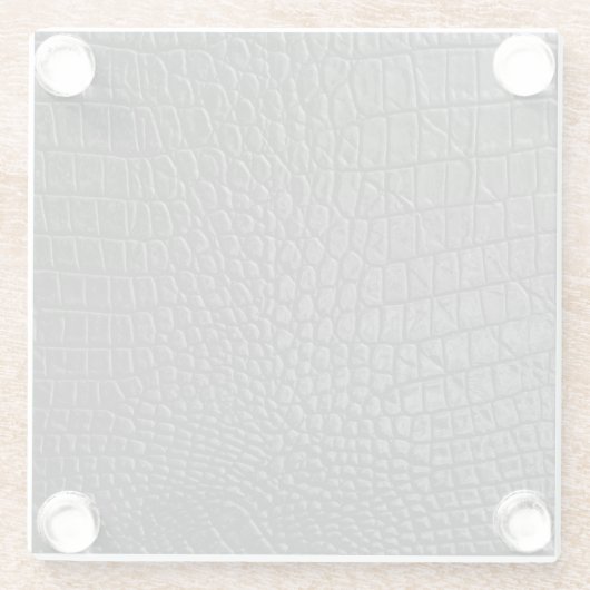 Sleek Black: Leather Texture Elegance Glasuntersetzer (Rückseite)