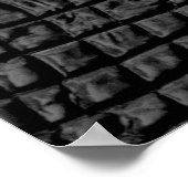 Sleek Black: Leather Texture Elegance Poster (Ecke)