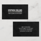 Sleek Black | Metallische Trimmanlage Bar Visitenkarte (Vorne/Hinten)