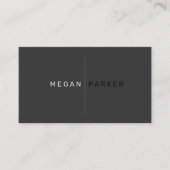 Sleek Black Minimalistisch Beruflich | Unternehmer Visitenkarte (Vorderseite)