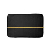 Sleek Black mit Goldrand Badematte (Vorderseite)