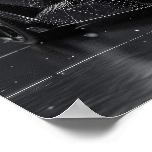 Sleek Black Modern Cars geschützt durch Graphen Poster (Ecke)