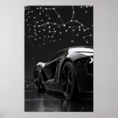 Sleek Black Modern Cars geschützt durch Graphen Poster (Vorne)
