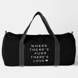 Sleek Black Modern Minimalistisch Hunde Mama Abent Duffle Bag