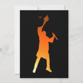 Sleek Black Modern Tech Abschluss Ankündigung (Rückseite)