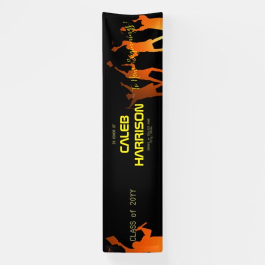 Sleek Black Modern Tech Abschluss Banner (Vertikal)