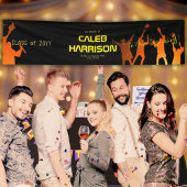 Sleek Black Modern Tech Abschluss Banner