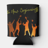 Sleek Black Modern Tech Abschluss Dosenkühler (Rückseite)