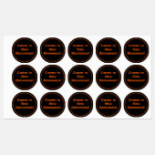 Sleek Black Modern Tech Abschluss Etiketten (Blatt)