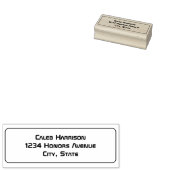 Sleek Black Modern Tech Abschluss Gummistempel (Stempel)