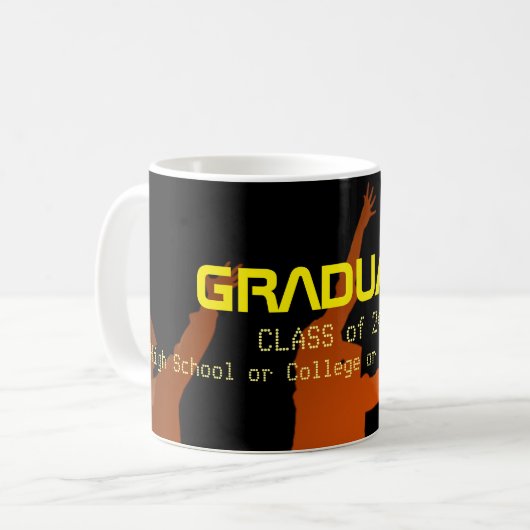 Sleek Black Modern Tech Abschluss Kaffeetasse (Vorderseite Links)