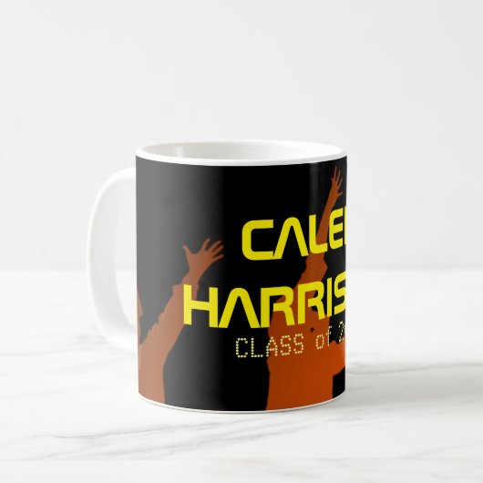 Sleek Black Modern Tech Abschluss Kaffeetasse (Vorderseite Links)