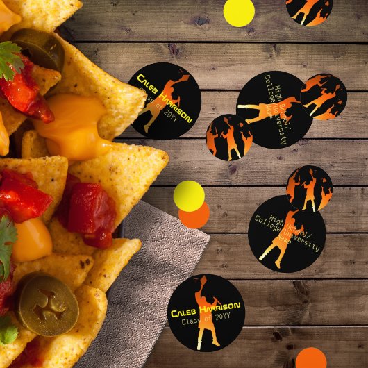 Sleek Black Modern Tech Abschluss Konfetti