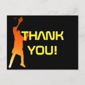 Sleek Black Modern Tech Abschluss Postkarte (Vorderseite)