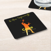 Sleek Black Modern Tech Abschluss Rechteckiger Pappuntersetzer (angewinkelt)