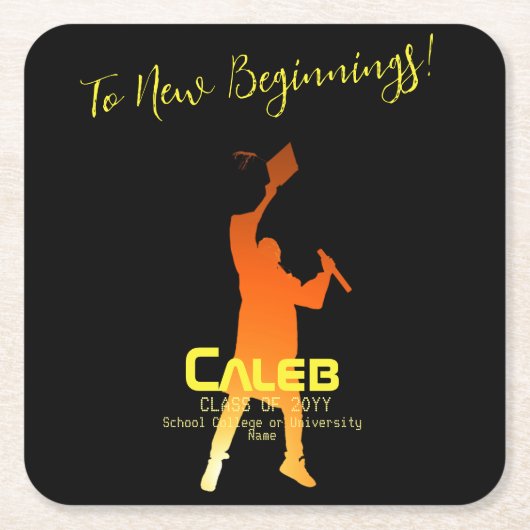 Sleek Black Modern Tech Abschluss Rechteckiger Pappuntersetzer (Vorderseite)