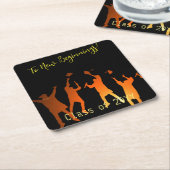 Sleek Black Modern Tech Abschluss Rechteckiger Pappuntersetzer (angewinkelt)