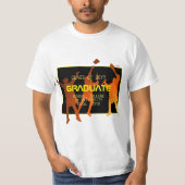 Sleek Black Modern Tech Abschluss T-Shirt (Vorderseite)