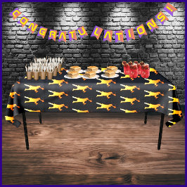 Sleek Black Modern Tech Abschluss Tischdecke