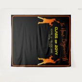 Sleek Black Modern Tech Abschluss Wandteppich (Vorderseite (Horizontal))