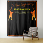 Sleek Black Modern Tech Abschluss Wandteppich (Beispiel)