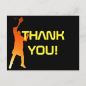 Sleek Black Modern Tech Graduation Postkarte (Vorderseite)