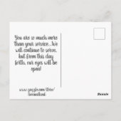 Sleek Black Panther Cat mit grünen Augen Postkarte (Rückseite)